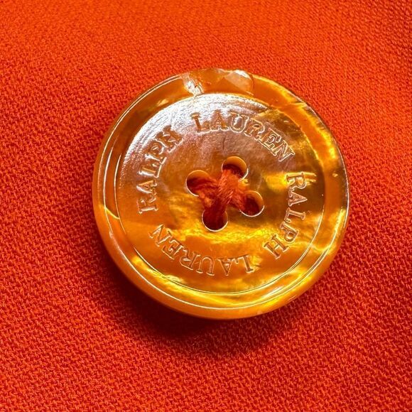 Ralph Lauren Pre-Spring ‘20 Camden Blazer in Mandarin Orange Stretch Wool Crepe - Picture 2 of 16